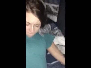 SKINNY WHITE GIRL EYE ROLLING ORGASM IN SLEEPER TRUCK