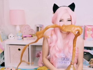 Belle Delphine gets HUGE LOAD blown on her