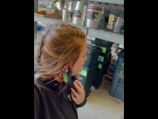 MILF Risky Public Piss at Hardware Store