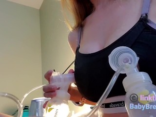 Milky MILF BabyBrewer Amateur Breast Pumping Lactation