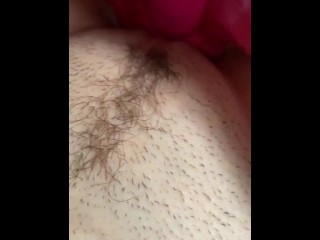 Girl teasing and playing with her vagina vibrating toy orgasm