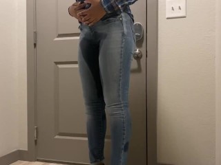 Locked out and desperate to pee | soaked jeans