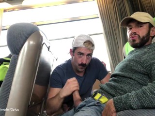 BAAL two guys wanking in the train