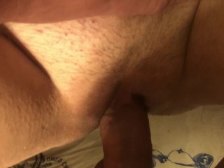 POV Homemade wife pisses all over me and I pee in and all over her pussy