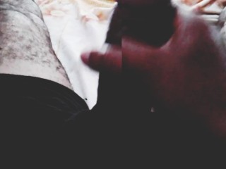 Solo male moaning while edging and jerking off my big dick for you!!