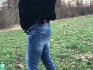Pissing Compilation - pierced and tattooed girl - pissing jeans pants