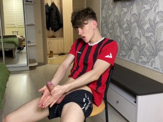 Amazing Strong ORGASM, After Hard Football Training / FIFA / Young / Hot