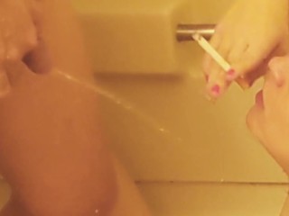 Short Clip - Getting Pissed on in the Tub While I Smoke