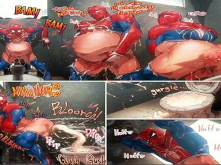 SpiderMan Sexy,Gay and Nasty Adventures - Gay Cartoon Animated - Cum 100%
