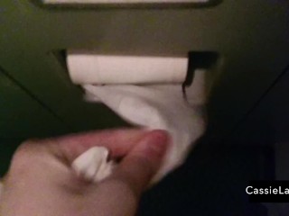 Pissing and Using the Airplane Toilet - LOUD FLUSH