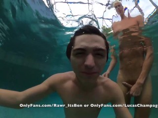 Two boys have some fun in the pool making out sucking dick and fucking underwater before blowing cum