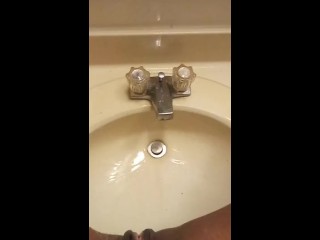 Black Slut Bathroom Sink Pissing