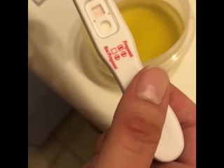 Amateur has to take pregnancy test after making porn