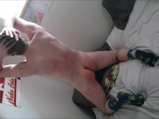 Quick Clip Of 19yo twink Jonah After I've Spanked & Belted Him All Over