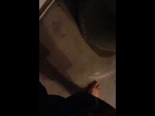 Peeing in the garage