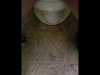 Short bathroom floor piss