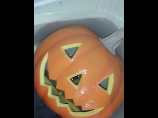 Piss in the pumpkin's mouth