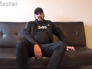 Dilf in Adidas tracksuit and trainers farts with bare ass farts nasty big fat ass PREVIEW