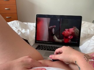 watching porn and cuming loud