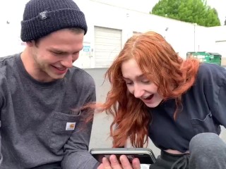 Innocent 19 year old skater girl reacts to one man one jar