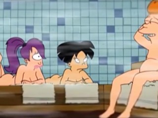 Amy Wong Flashing Her Tits in the Sauna - Futurama Hentai Animated / Cartoon Porn