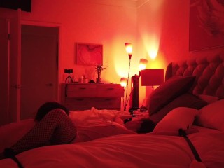 Tinder date in the red room - hogtied and Anal Hook fucked doggiestyle then spread eagled and licked
