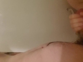 Straight guy gets head in the shower and busts all over my face