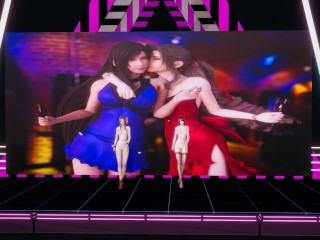[MMD] T-ara - NumberNine StripVers. Tifa Purple Aerith FF7 Remake Uncensored 3D Erotic Dance