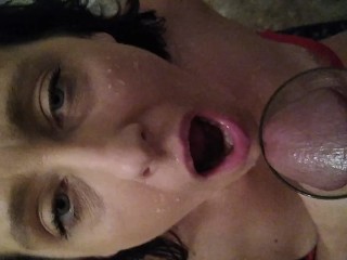 My wife sucks my cock and drinks my piss