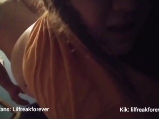 Naughty thick onlyfans girl has sex with her fan and he cums inside her!!