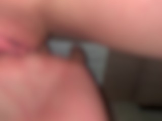 EXTREME CLOSEUP: 1 FINGER UP SPREAD PUSSY SQUIRT