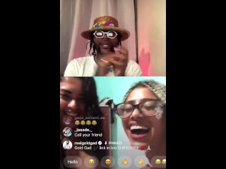 LATINAS PLAY WITH TOYS TOGETHER ON RAPPER GOLD GAD INSTAGRAM LIVE