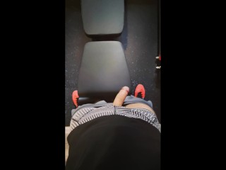 Surprise cock shaker during my workout at the public gym
