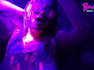Neon UV Paint Sploshing! Blacklight Synth Rave Music Video