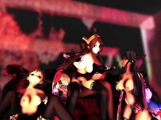 Mmd r18 hot and sexy bitch princess become personal slut of the people in the kingdom