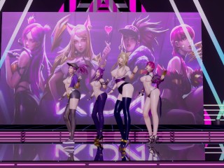 [MMD] GirlsDay - Something StripVers. Ahri Akali Evelynn Kaisa 3D Uncensored Nude Dance
