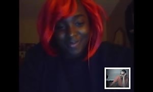 Alicia pounds her self on skype proper pink ebony
 cunt