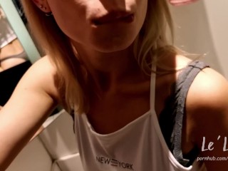 REAL RISKY PUBLIC FUCK AND BJ.CUM MOUTH & WIPED CUM CLOTHES (DRESSING ROOM)