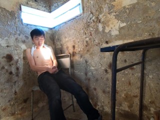 Young Asian Boy Jerking in a Watchtower - Adventures of Stallion n Bunny 61