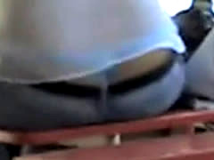 Classroom Whaletail Thong Filmed By Phone