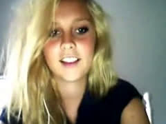 Hot  Blonde Girl  Stripping On Cam