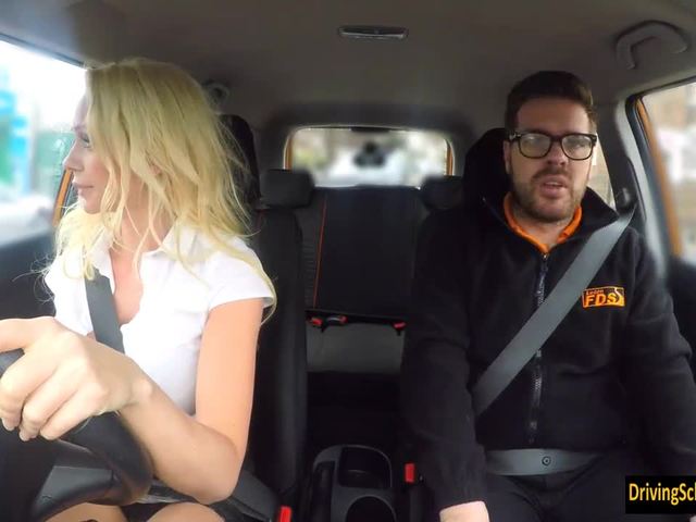Busty blonde milf fucked by instructor