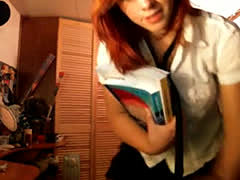Gorgeous Redheaded Schoolgirl Strips For Your Dick