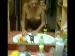 Girlfriend Fucked From Behind In The Bathroom Mirror