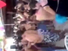 Hot Bikini Girls Dance At Outdoo