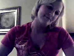 Dumb Blonde On Skype Topless