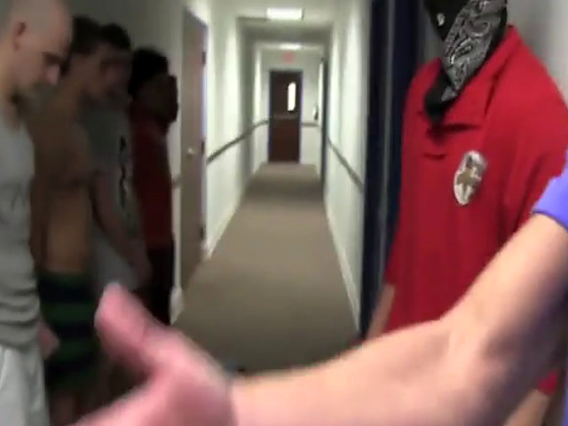 Amateur frat cumloaded during anal hazing