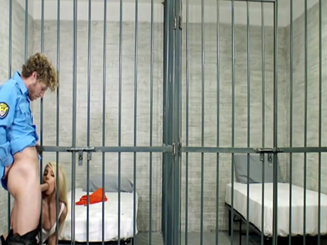 Blonde fucking guard in jail
