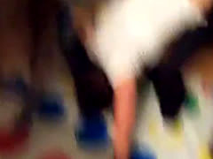Girl Shows Her Thong At A Twister Game
