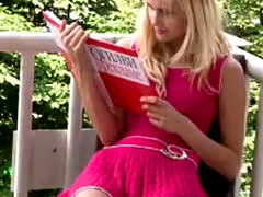 Nice Girl Reading A Book